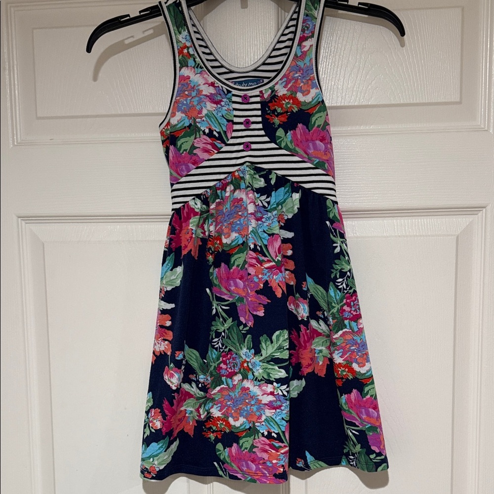Truly Me Navy Floral Kids Dress